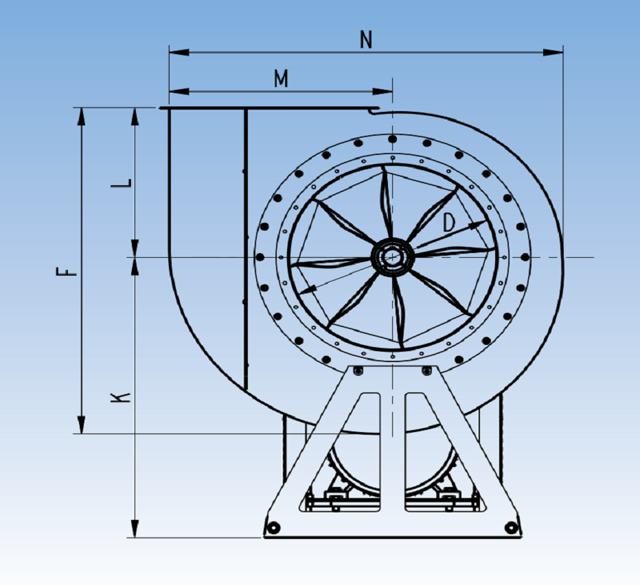 JK-75K Fan Dimension B